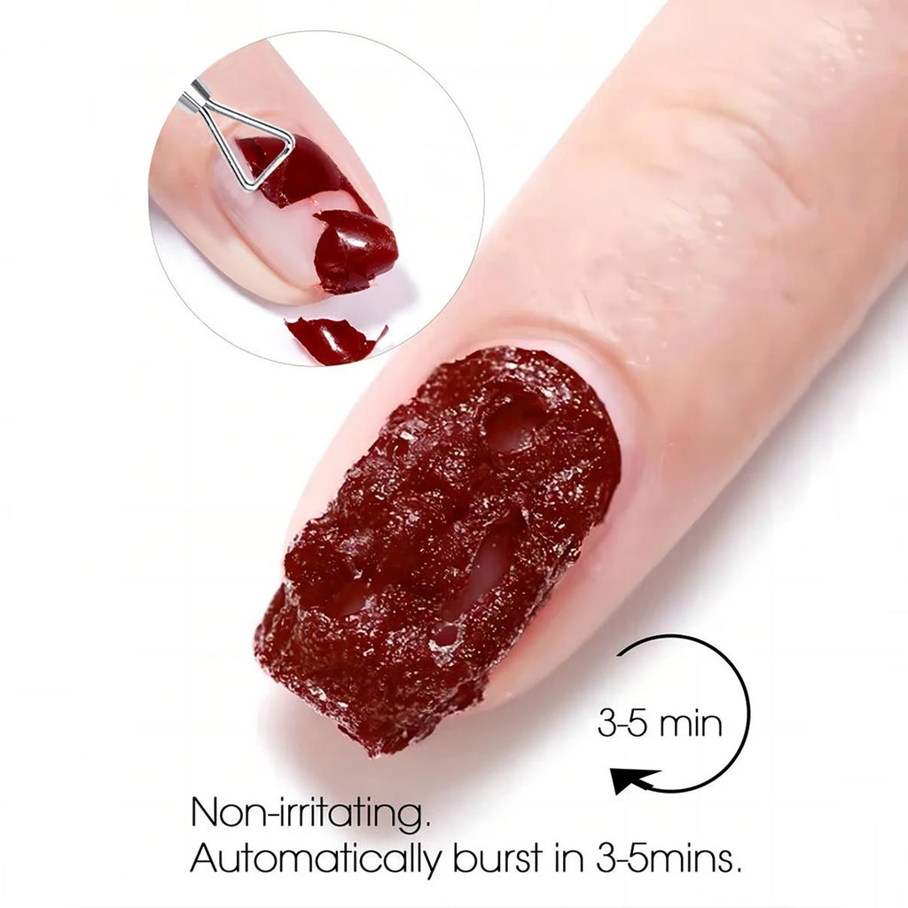 1/2 piezas/juego de removedor mágico de uñas con herramienta de extracción que elimina rápida y fácilmente el esmalte de uñas en gel y el gel de poliuretano sin dañar las uñas