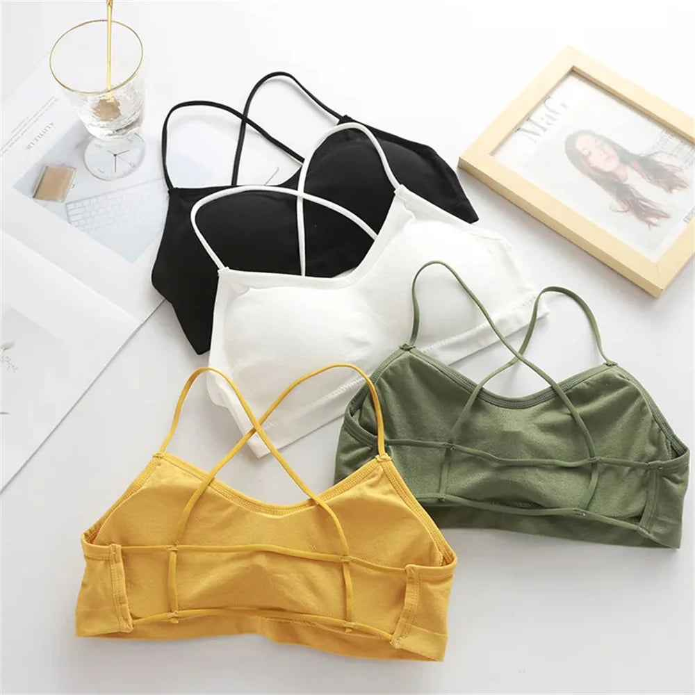 Conjunto de 3 unidades de Sujetador deportivo con tirantes cruzados para mujer, Sujetador deportivo para Yoga, Top para ombligo, Top de tubo para gimnasio y Fitness, sujetador Sexy de belleza transpirable en la espalda