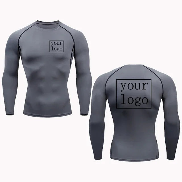Nueva camiseta de compresión personalizada con logotipo de tu diseño, camisetas con estampado de diseño Original para hombres y mujeres, camiseta de secado rápido para correr, entrenamiento, gimnasio