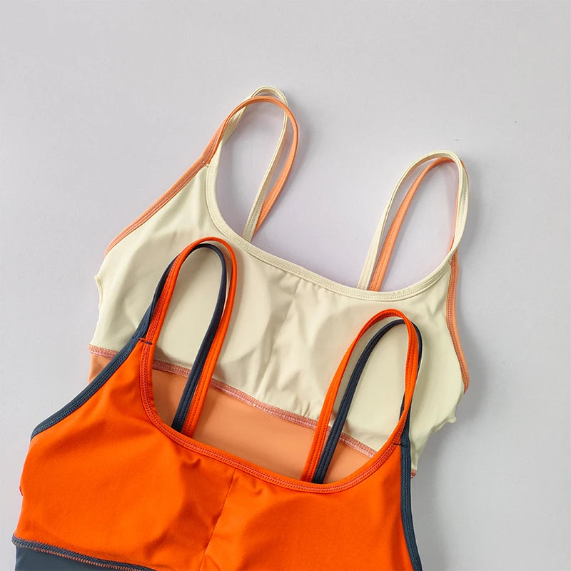Sujetador deportivo para mujer, chaleco de Yoga con doble correa para el pecho, absorbente de golpes, de secado rápido, moldeador, Fitness, verano