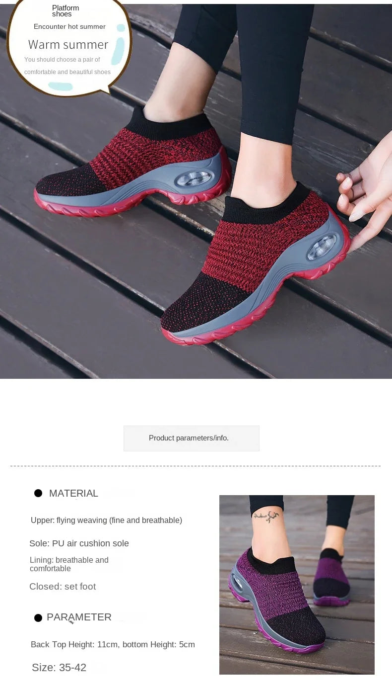 Zapatillas de deporte para mujer, moda de verano, zapatos deportivos informales negros, malla transpirable, ligero, cojín de aire, calzado antideslizante para correr