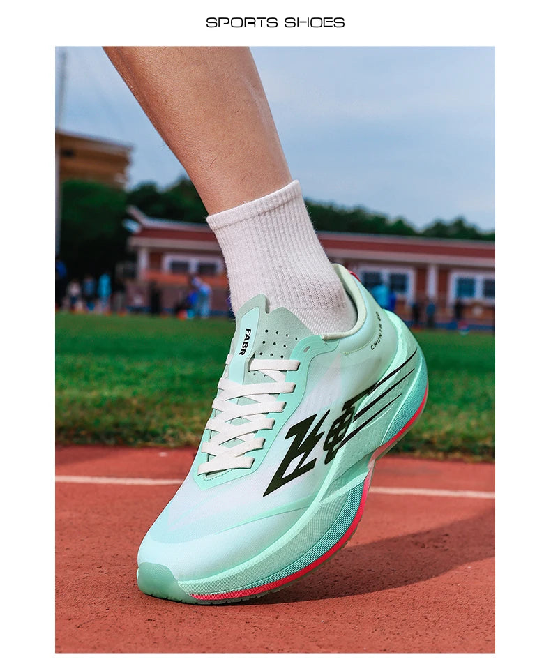 Zapatillas Running con Placa de Carbono – Ligeras y Transpirables