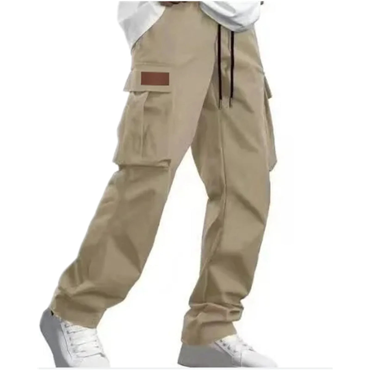 2025nuevos pantalones de trabajo para hombres, pantalones casuales rectos sueltos para hombres europeos y americanos, pantalones de bolsillo para ropa de trabajo para hombres