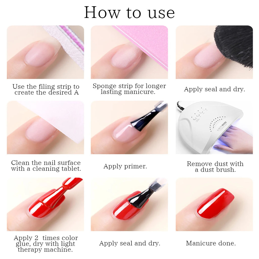 VOKY Juego de 6 piezas de gel para uñas, gel para uñas de moda de temporada, el regalo perfecto para que las damas durante los festivales