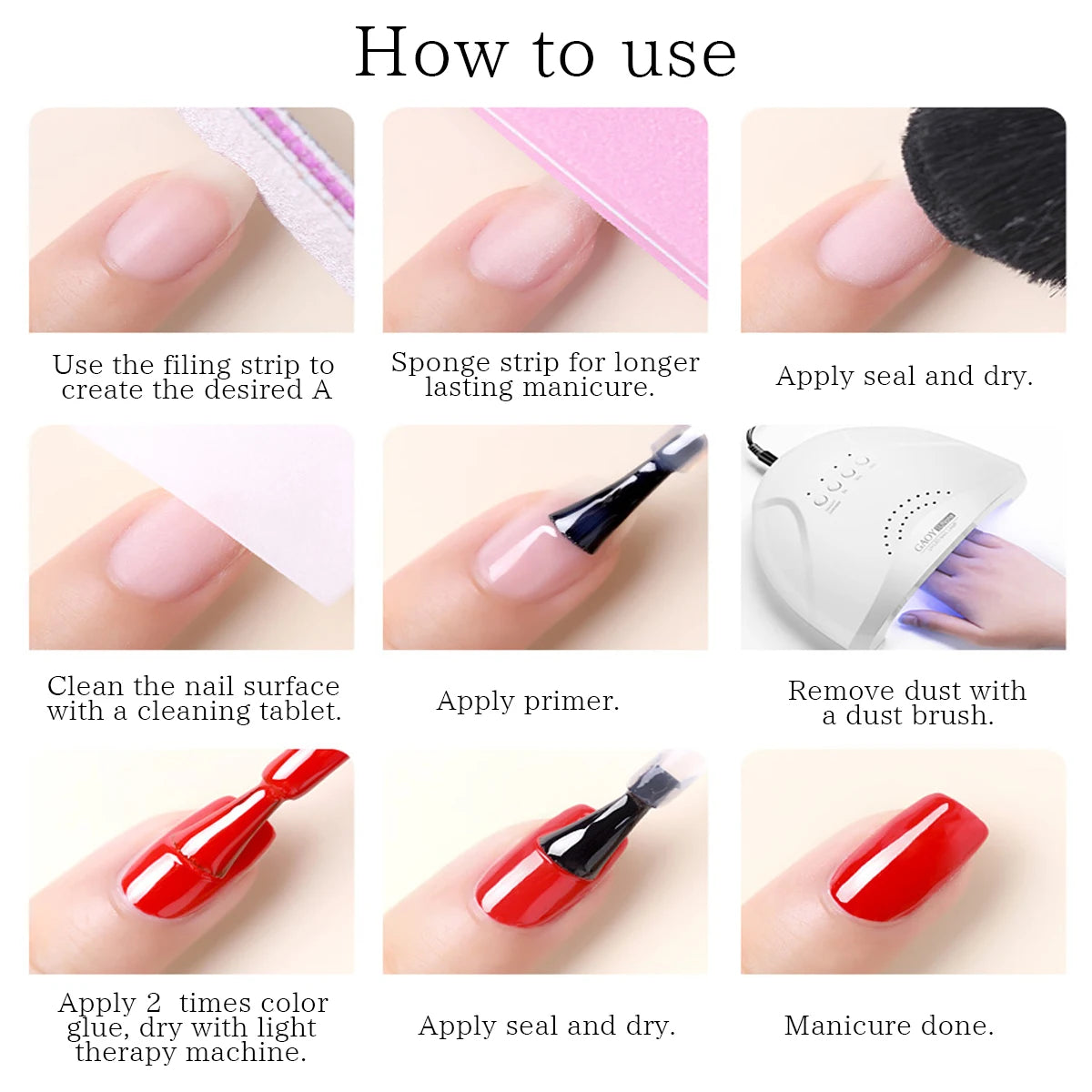 VOKY Juego de 6 piezas de gel para uñas, gel para uñas de moda de temporada, el regalo perfecto para que las damas durante los festivales