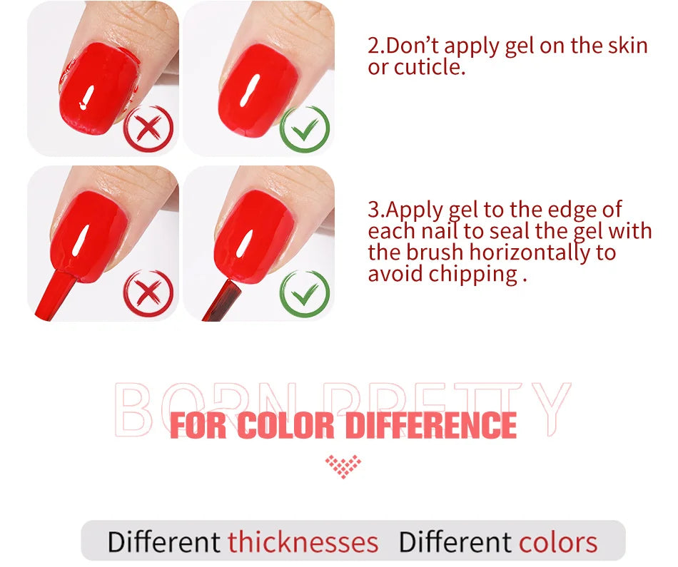 BORN PRETTY-esmalte de uñas en Gel con Base de goma, color rosa lechoso, brillo, barniz semipermanente de 15ml, Gel LED UV autonivelante