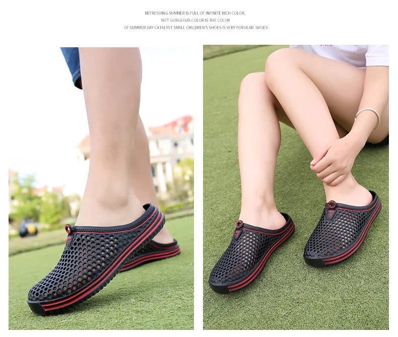 Sandalias cómodas para piscina para hombre, Zapatos de playa al aire libre de verano, zuecos de jardín sin cordones, zapatillas informales para ducha de agua, Zapatos Unisex