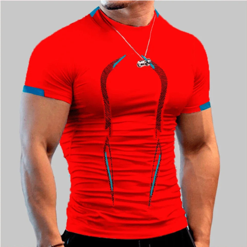 Nueva ropa deportiva de verano, camiseta transpirable para gimnasio, camiseta para correr de secado rápido para hombre, camisetas de entrenamiento para hombre, camisetas deportivas para correr