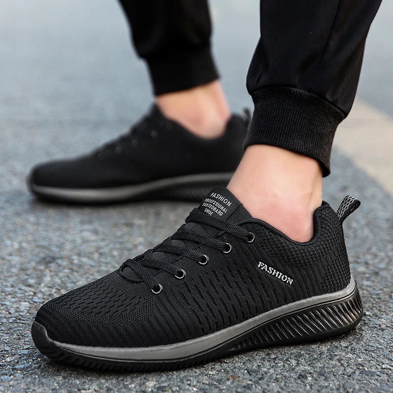 Zapatos de punto para correr para hombre, zapatillas de deporte informales a la moda para hombre, zapatillas deportivas transpirables atléticas para gimnasio, zapatillas ligeras para correr