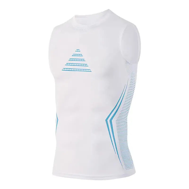 Camiseta de Compresión sin Mangas para Hombre, Ropa Deportiva de Secado Rápido con Estampado, Chaleco Deportivo Masculino para Fitness, Culturismo y Entrenamiento Muscular