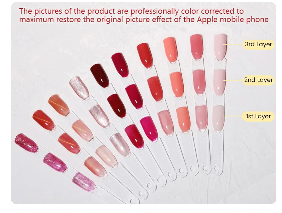 BORN PRETTY-esmalte de uñas en Gel con Base de goma, color rosa lechoso, brillo, barniz semipermanente de 15ml, Gel LED UV autonivelante
