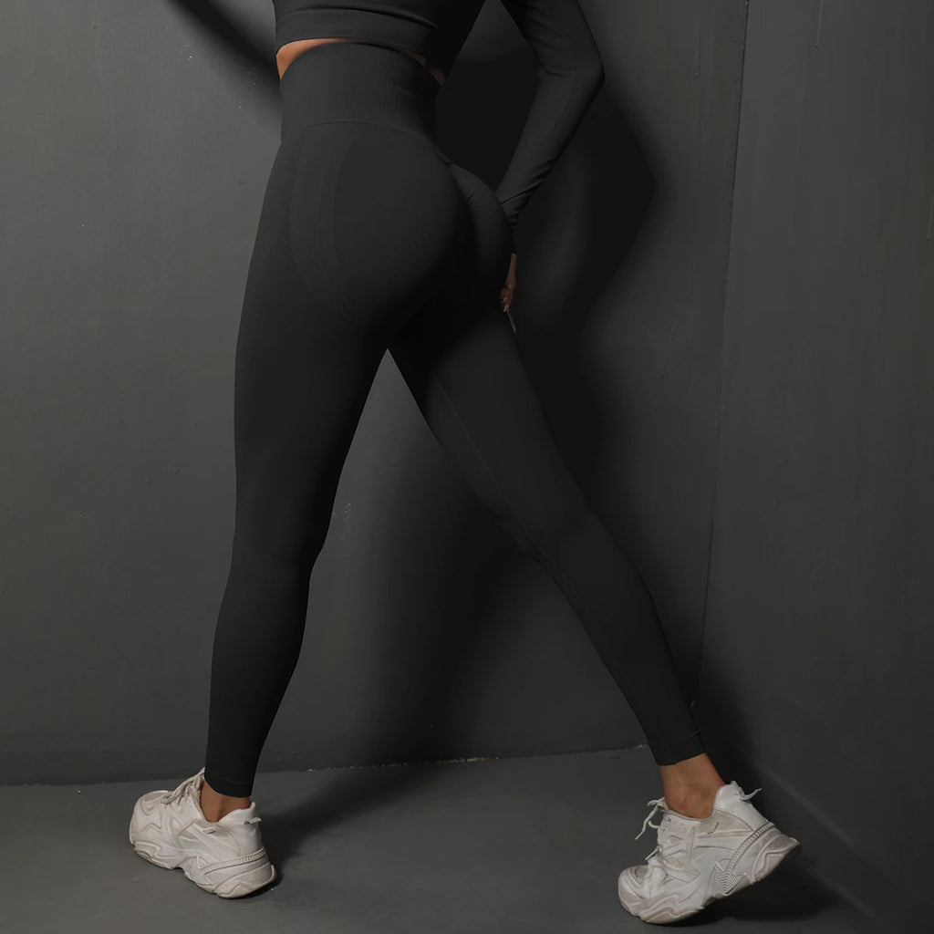 Mallas de gimnasio sin costuras para mujer, pantalones de Yoga sexys de cintura alta, mallas de levantamiento de glúteos, ropa deportiva para mujer, ropa deportiva