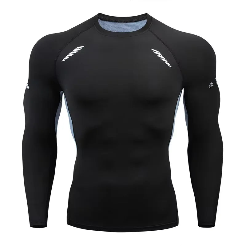 Camiseta deportiva para correr para hombre, camisetas de compresión para Fitness, camiseta de entrenamiento de secado rápido, camisetas deportivas para correr, Jersey