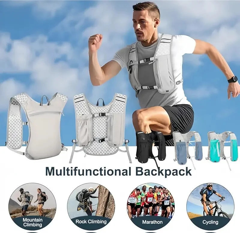 Chaleco de Hidratación Running – Ligero, Reflectante y con Bolsillos