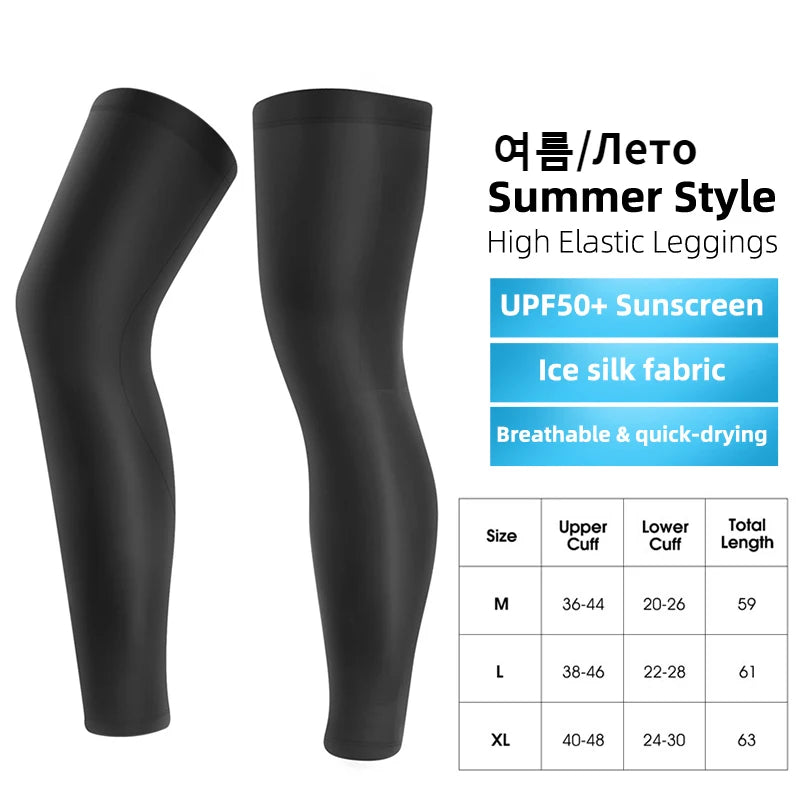 WEST BIKING verano correr ciclismo piernas manga hielo seda protección UV compresión antideslizante calentador de piernas equipo deportivo de refrigeración