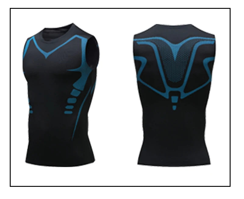 Camiseta de Compresión sin Mangas para Hombre, Ropa Deportiva de Secado Rápido con Estampado, Chaleco Deportivo Masculino para Fitness, Culturismo y Entrenamiento Muscular