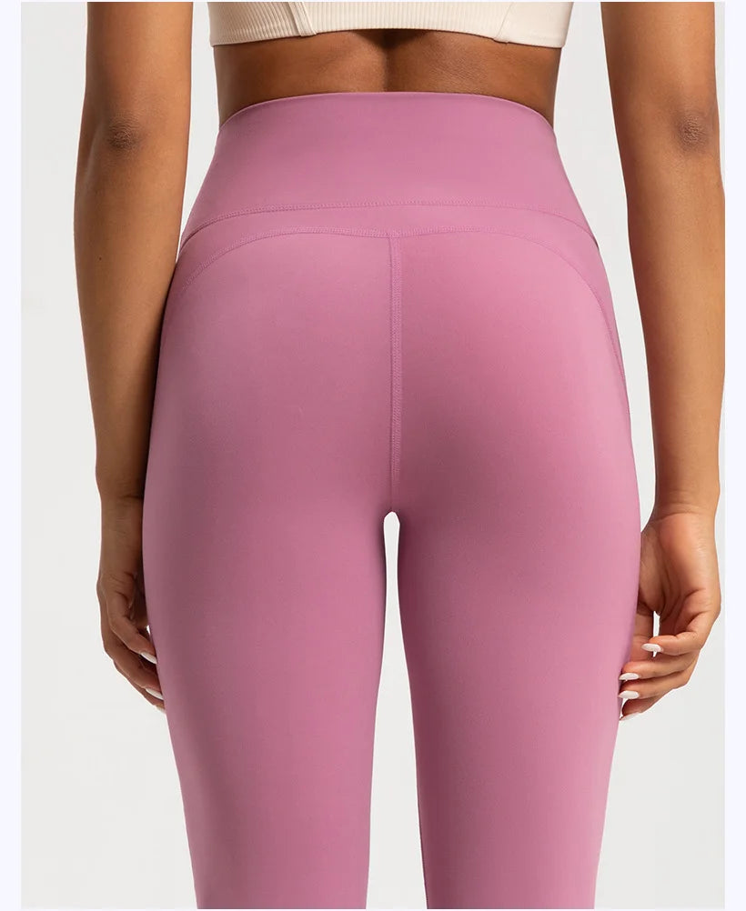 Mallas de Yoga de gama alta, pantalones de Yoga ajustados, pantalones de pierna ancha de cintura alta, pantalones transpirables para gimnasio, mallas deportivas informales con campana para mujer
