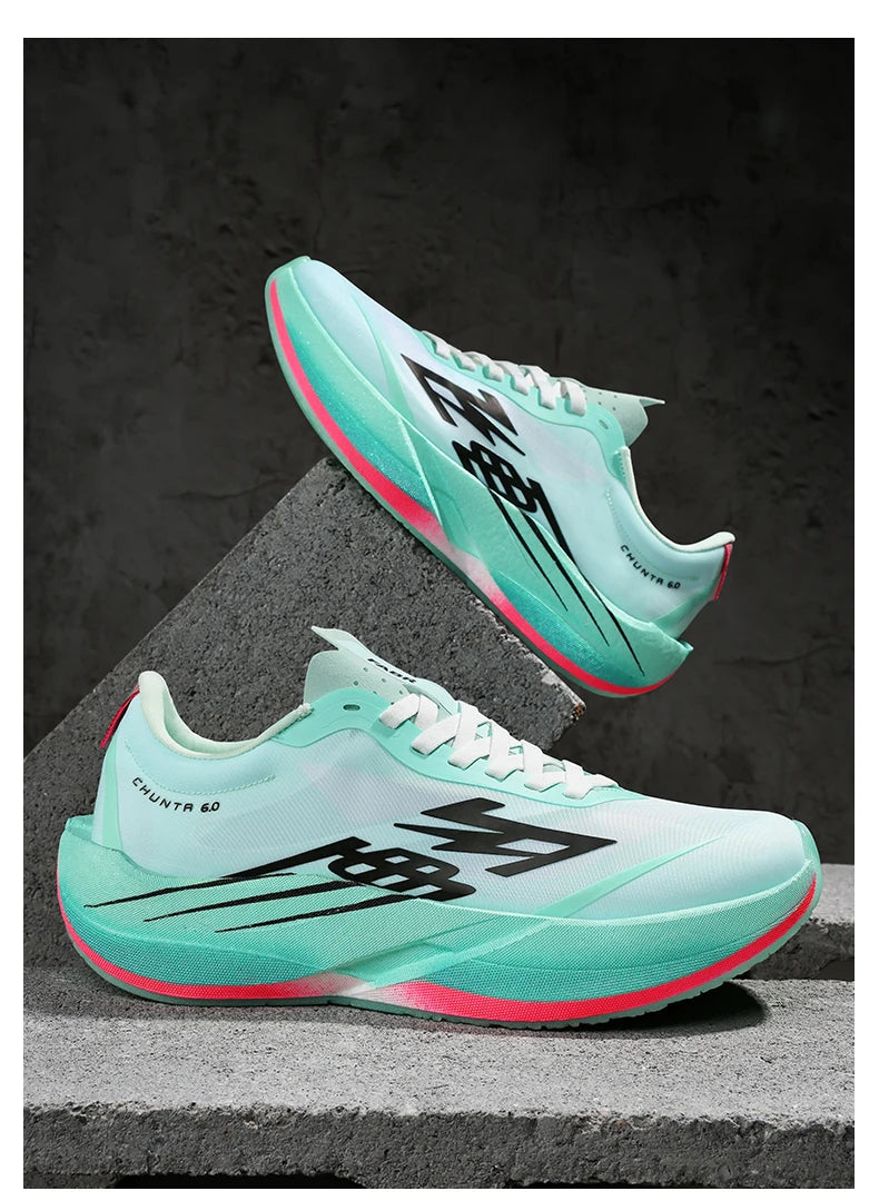 Zapatillas Running con Placa de Carbono – Ligeras y Transpirables