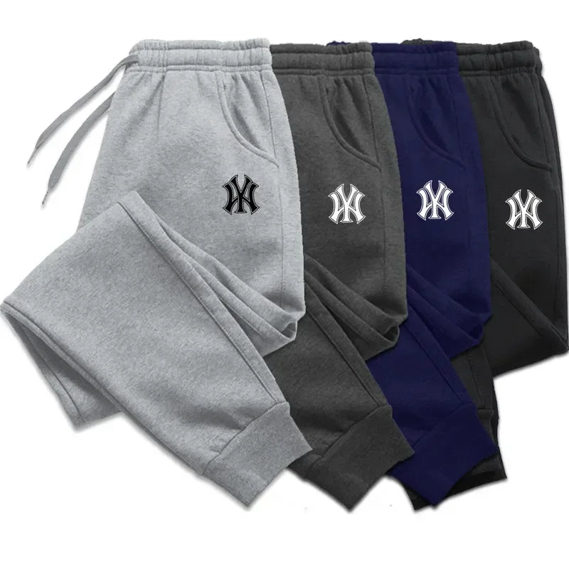 Pantalones de chándal para correr para hombre, ropa deportiva transpirable, informal, de algodón, para Otoño e Invierno