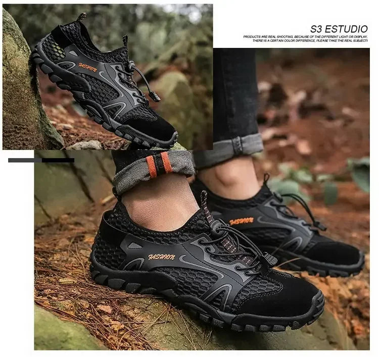 Zapatos resistentes al desgaste para Hombre, zapatillas de senderismo, Jogging, Trekking, rápido, al aire libre, Invierno, antideslizantes
