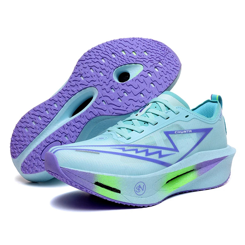 Zapatillas de Running Marathon para Hombre, con Placa de Carbono, Deportivas, Transpirables, Ligeras, Cómodas, Zapatillas Deportivas Chunta para Mujer