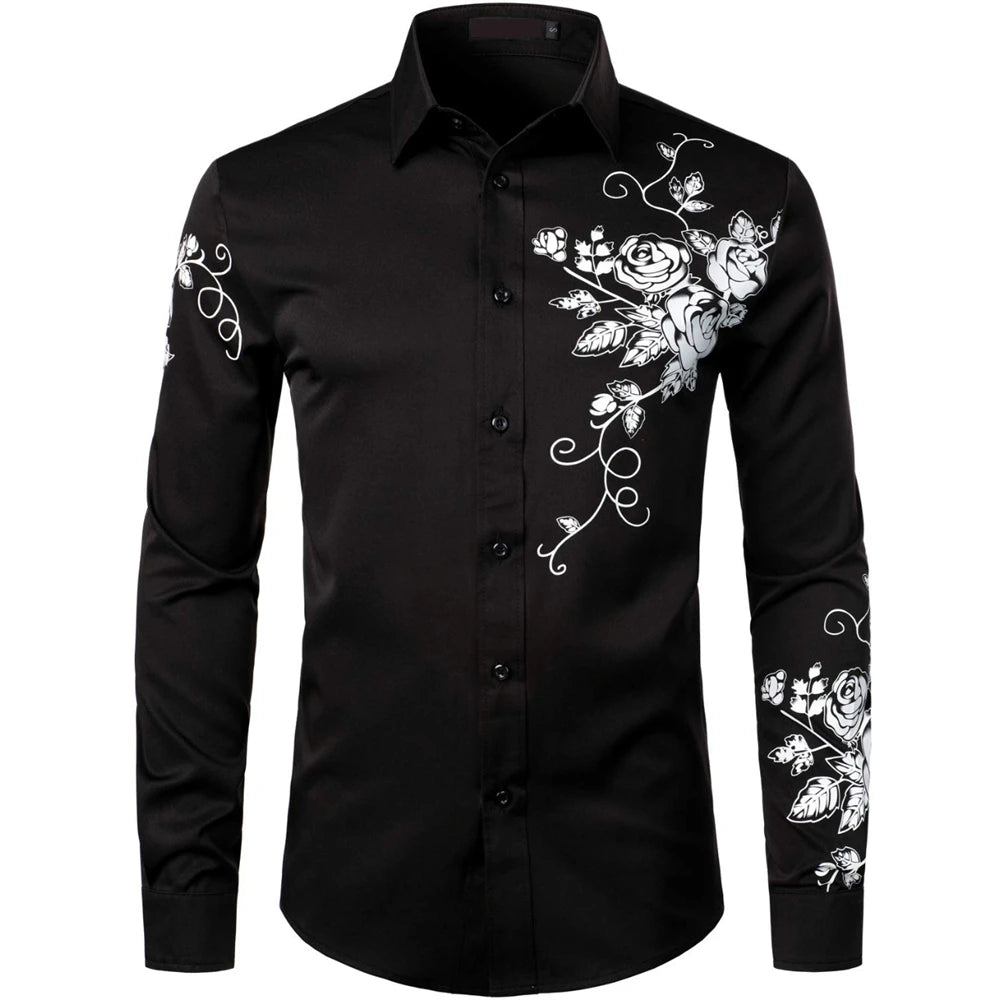 Camisas de manga larga para hombre, camisas informales, ropa elegante a la moda para hombre, ropa de moda para hombre, mangas largas estampadas de gran tamaño 2024