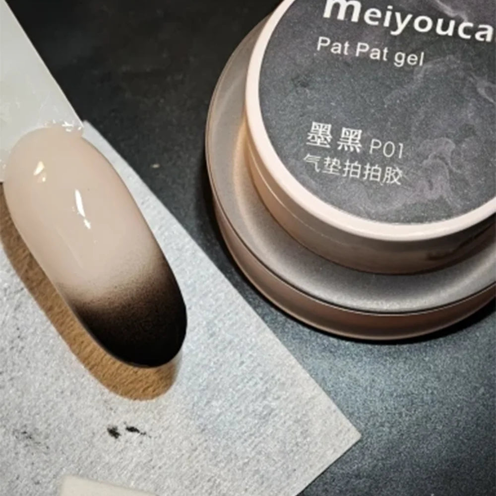 1 caja de esmalte de uñas en Gel rosa melocotón, textura mate, pegamento para tapar uñas con 1 cojín de aire, barniz de uñas LED UV para remojar