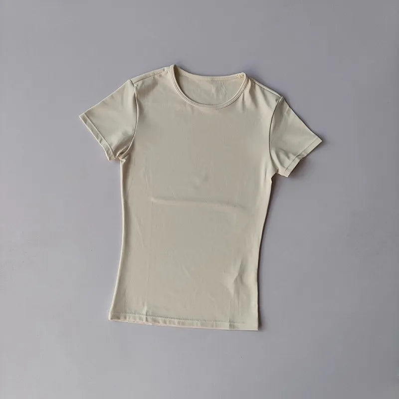 Camiseta deportiva al aire libre para mujer, ropa de Yoga, camiseta de Fitness, camiseta para correr de secado rápido, Top de entrenamiento, ropa deportiva femenina, ropa de ejercicio
