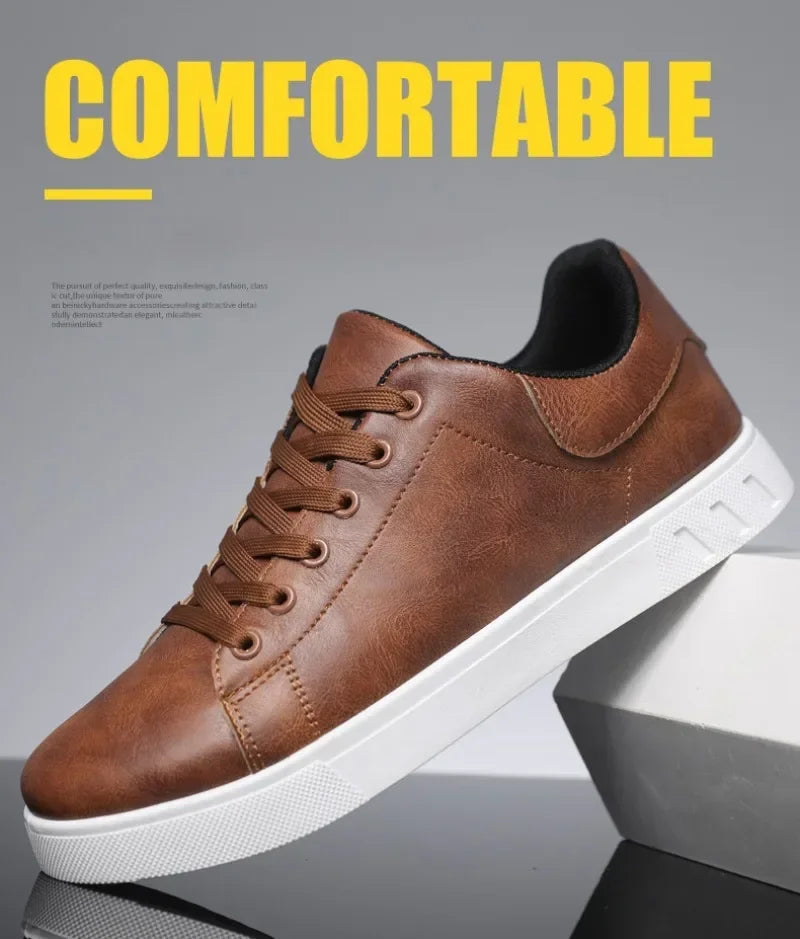 Zapatos informales Mocasines Zapatillas de deporte de cuero británico Zapatos planos Zapatos clásicos de cuero para hombres Primavera Verano Nuevos mocasines de diseñador de moda