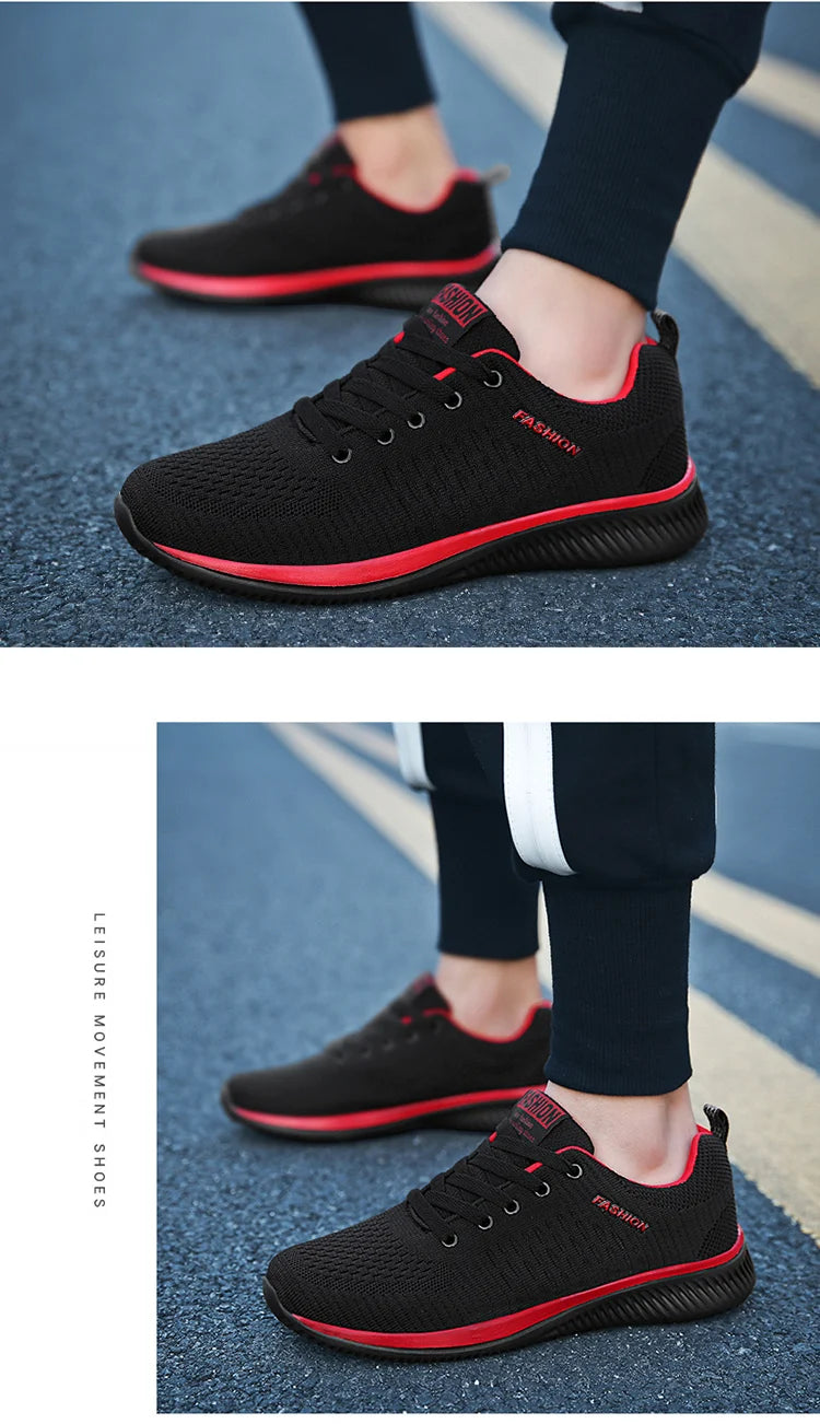 Zapatos de punto para correr para hombre, zapatillas de deporte informales a la moda para hombre, zapatillas deportivas transpirables atléticas para gimnasio, zapatillas ligeras para correr