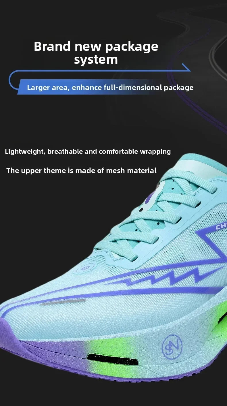 Zapatillas para correr especialidad tabla de carbono maratón hombres deportes transpirables ligeros mujeres cómodas zapatillas deportivas