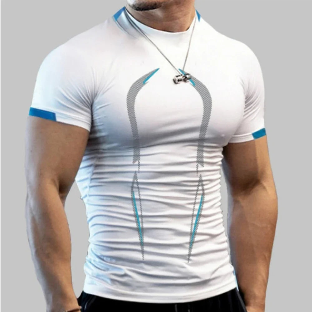 Nueva ropa deportiva de verano, camiseta transpirable para gimnasio, camiseta para correr de secado rápido para hombre, camisetas de entrenamiento para hombre, camisetas deportivas para correr