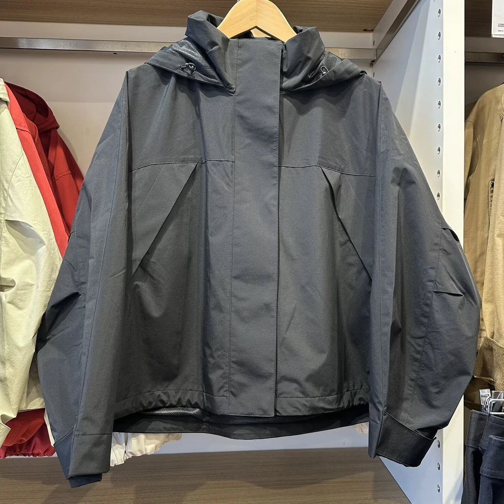 Chaqueta Cortavientos de Primavera y Otoño para Mujer, Chaqueta con Capucha de Alta Calidad, Chaqueta con Cuello Alto, Abrigo Urbano para Mujer