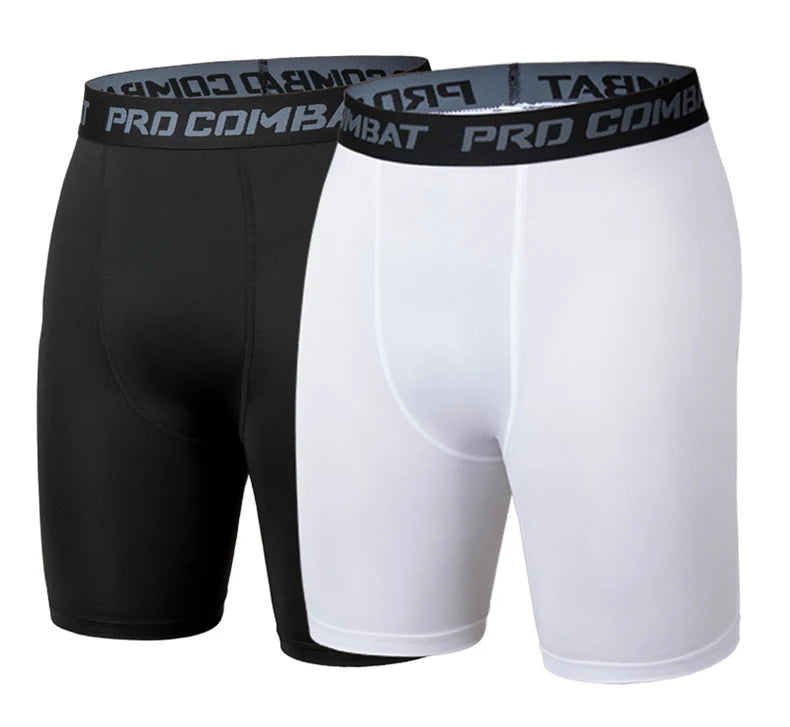 Leggings deportivos para hombre, pantalones cortos, secado rápido, elásticos, para fitness, correr, atletismo, entrenamiento de baloncesto, compresión
