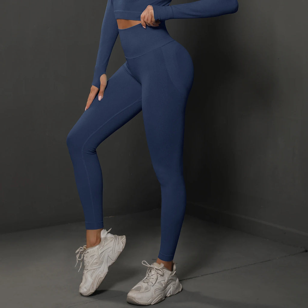Mallas de gimnasio sin costuras para mujer, pantalones de Yoga sexys de cintura alta, mallas de levantamiento de glúteos, ropa deportiva para mujer, ropa deportiva