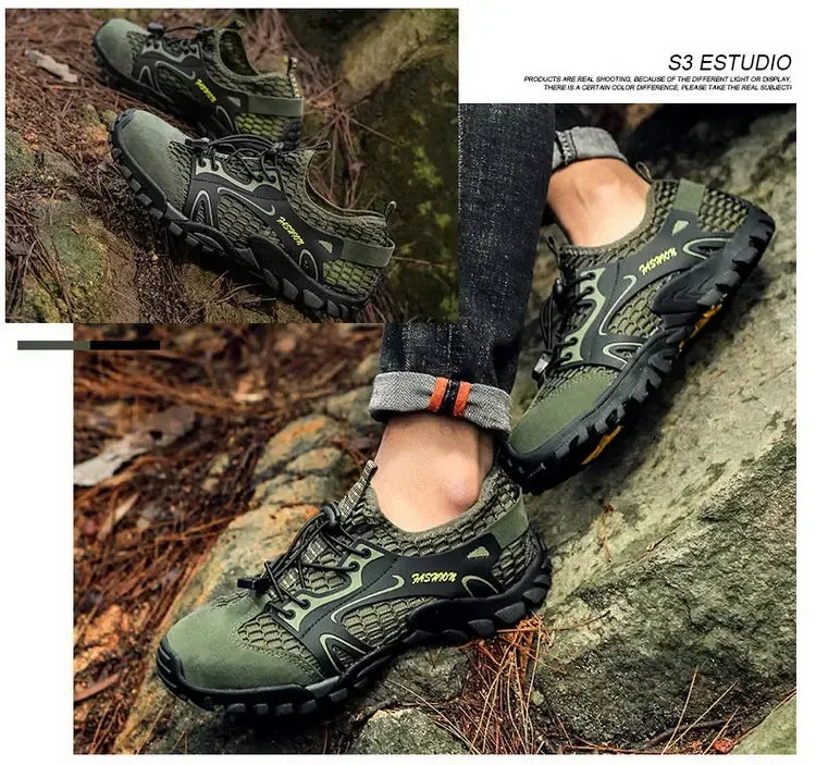 Zapatos resistentes al desgaste para Hombre, zapatillas de senderismo, Jogging, Trekking, rápido, al aire libre, Invierno, antideslizantes