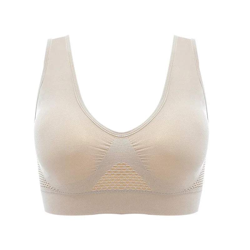Chaleco deportivo transpirable para mujer, sujetador absorbente para el sudor, almohadilla a prueba de golpes, Top deportivo para pista y campo, gimnasio, correr, Fitness