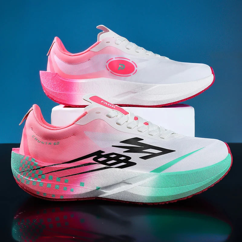 Zapatillas Running con Placa de Carbono – Ligeras y Transpirables