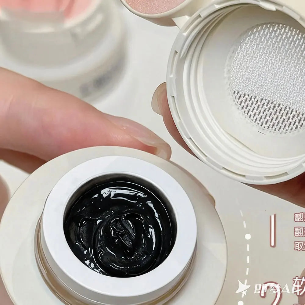 1 caja de esmalte de uñas en Gel rosa melocotón, textura mate, pegamento para tapar uñas con 1 cojín de aire, barniz de uñas LED UV para remojar
