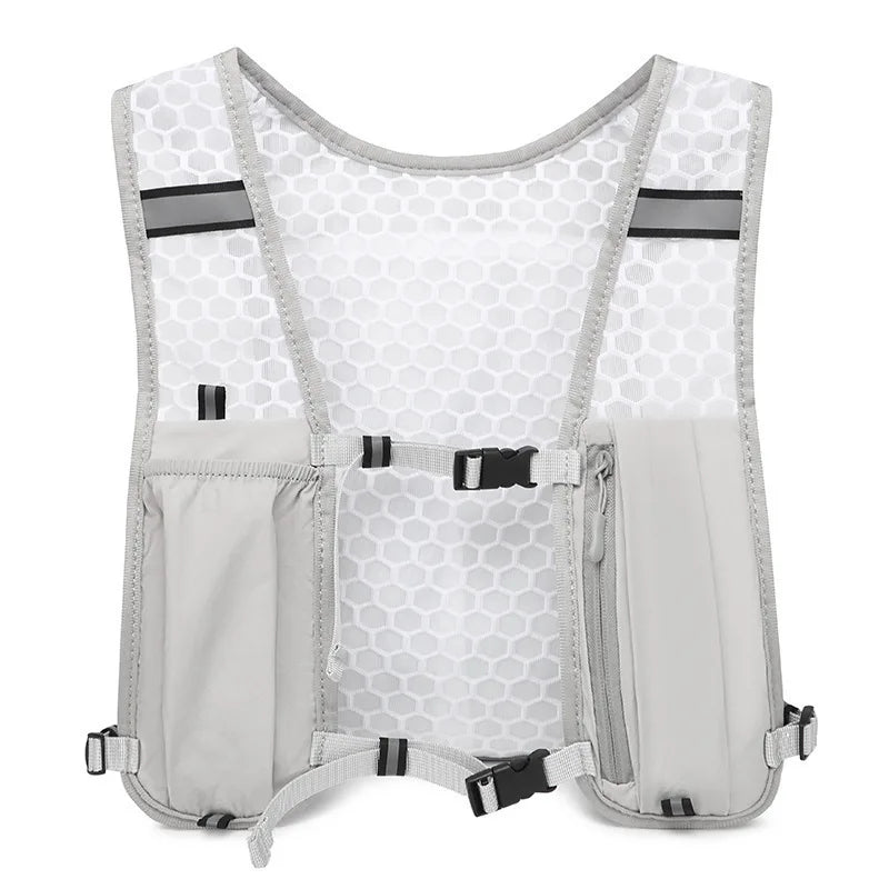 Chaleco de Hidratación para Correr, Ajustable, Ligero y Reflectante, para Hombres y Mujeres, Ideal para Maratón