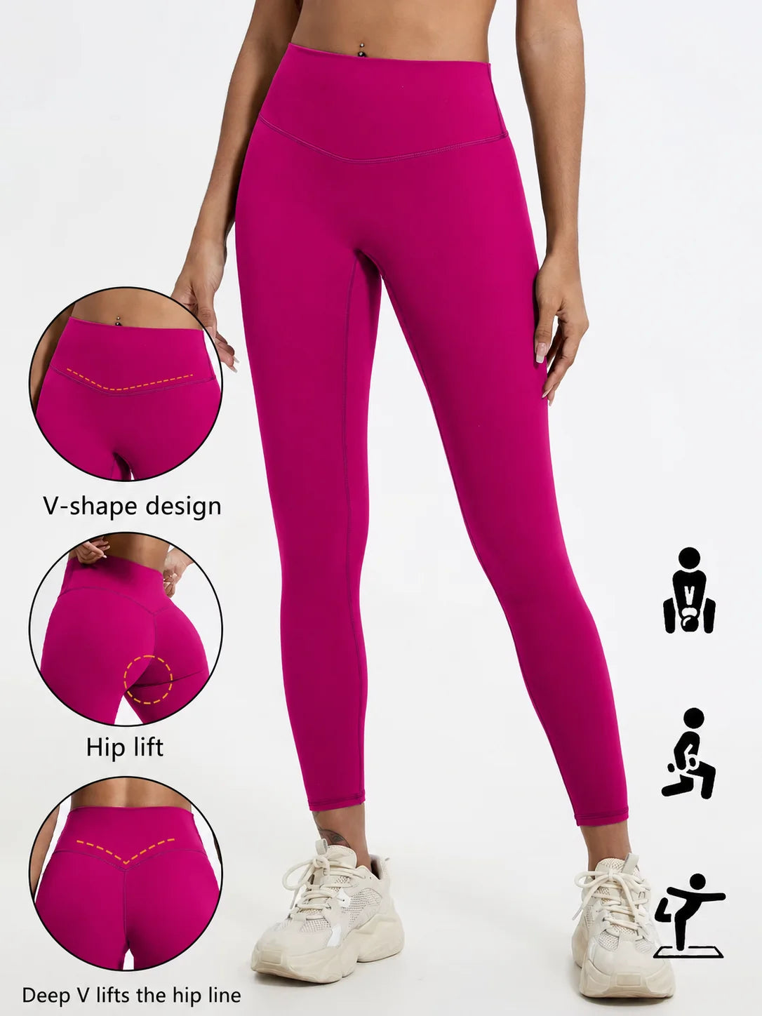Leggings Deportivos Hearuisavy de Verano, Súper Suaves, de Cintura Alta, para Gimnasio, Yoga, Correr, Entrenamiento, con Efecto Push-Up, para Mujer