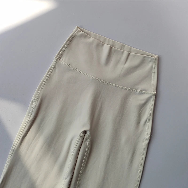 Mallas de Yoga de gama alta, pantalones de Yoga ajustados, pantalones de pierna ancha de cintura alta, pantalones transpirables para gimnasio, mallas deportivas informales con campana para mujer