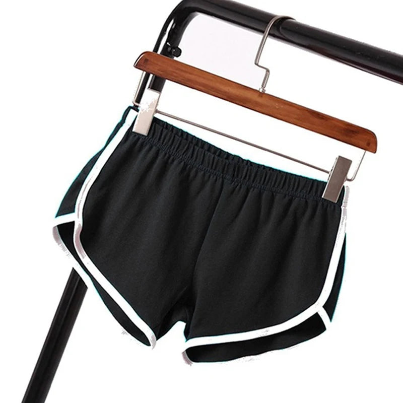 Pantalones cortos deportivos para mujer, novedad de verano 20224, pantalones cortos ajustados antivaciados de Color caramelo, pantalones cortos informales con cintura elástica para playa Correndo