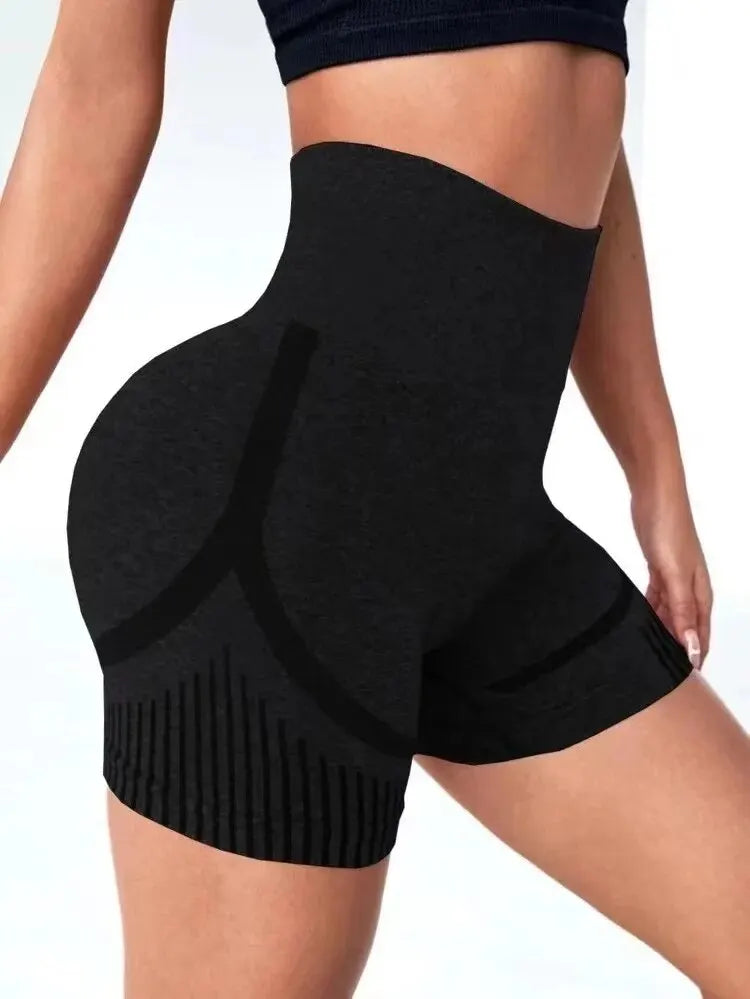 Pantalones cortos de Yoga para mujer, pantalones cortos de entrenamiento de cintura alta, Fitness, Yoga, levantamiento de glúteos, Fitness, Yoga, gimnasio, pantalones cortos para correr, ropa deportiva