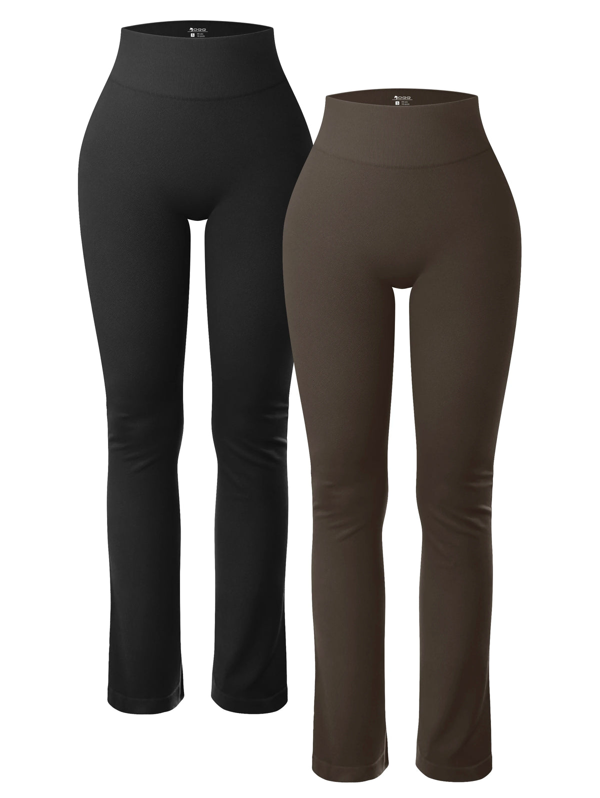 Leggings Sólidos para Mujer, Pantalones de Yoga de Punto Sin Costuras, Pantalones Acampanados, Leggings Deportivos Casuales Ajustados de Cintura Alta con Efecto Levanta Glúteos