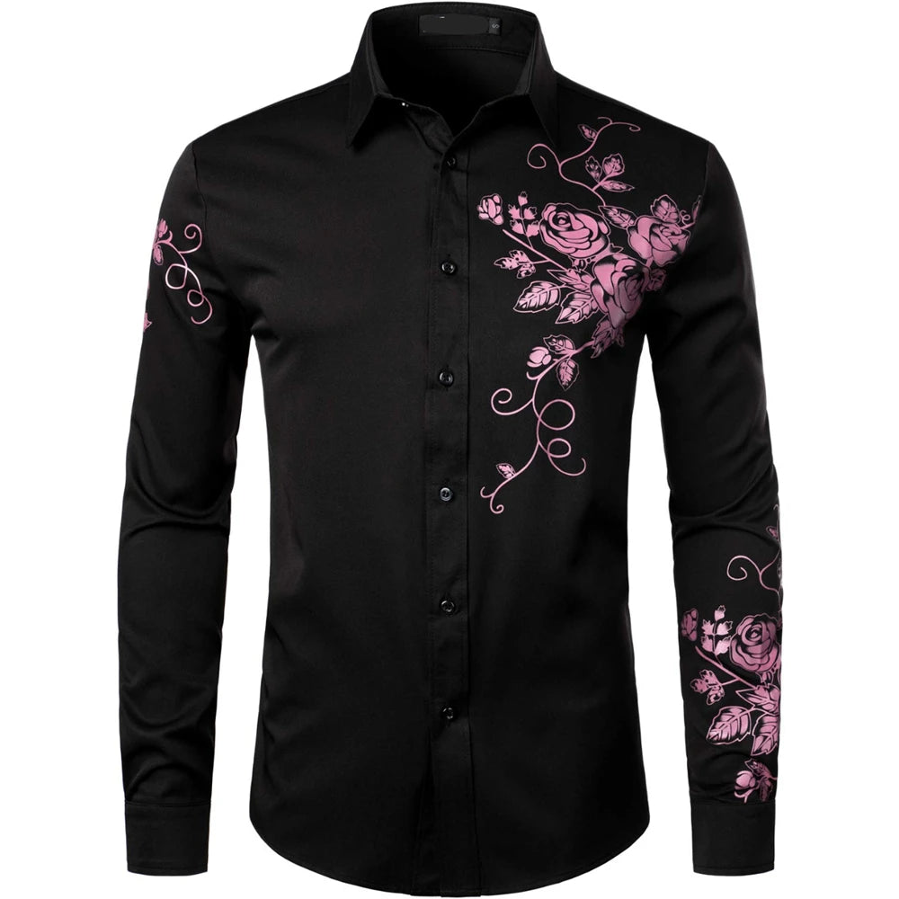 Camisas de manga larga para hombre, camisas informales, ropa elegante a la moda para hombre, ropa de moda para hombre, mangas largas estampadas de gran tamaño 2024