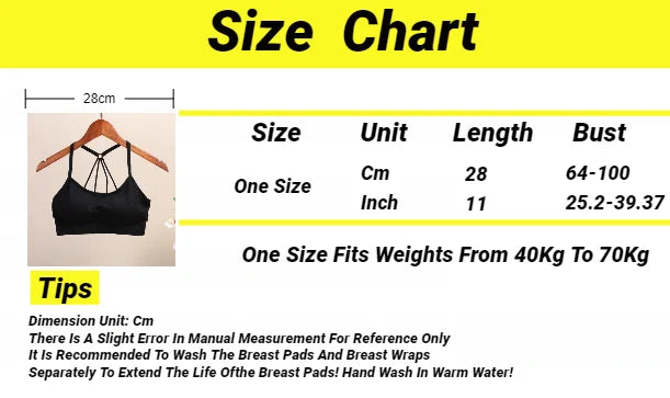 Ropa interior deportiva para mujer, top corto sin costuras para yoga y fitness, con tirantes anchos con letras, cómodo para entrenamiento, ropa deportiva sin aros en la espalda