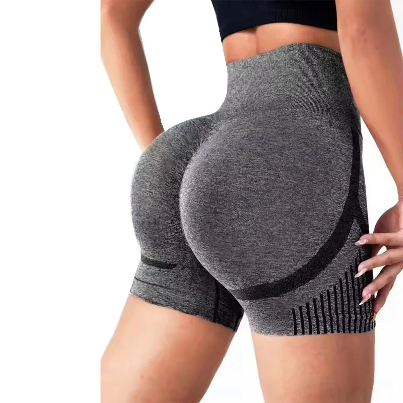 Pantalones cortos de Yoga para mujer, pantalones cortos de entrenamiento de cintura alta, Fitness, Yoga, levantamiento de glúteos, Fitness, Yoga, gimnasio, pantalones cortos para correr, ropa deportiva