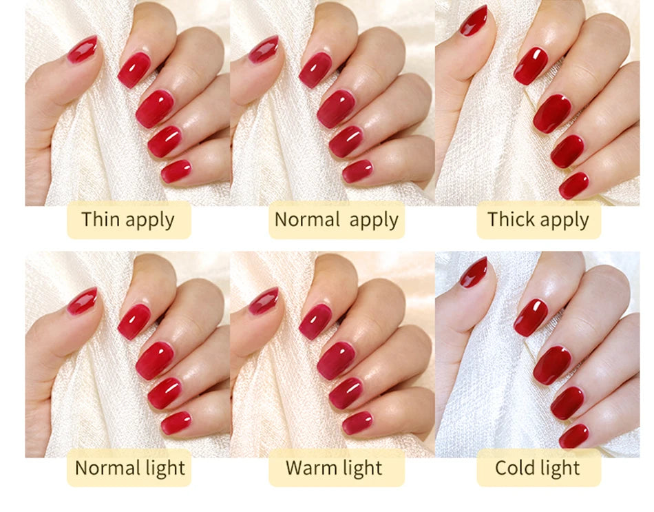 BORN PRETTY-esmalte de uñas en Gel con Base de goma, color rosa lechoso, brillo, barniz semipermanente de 15ml, Gel LED UV autonivelante