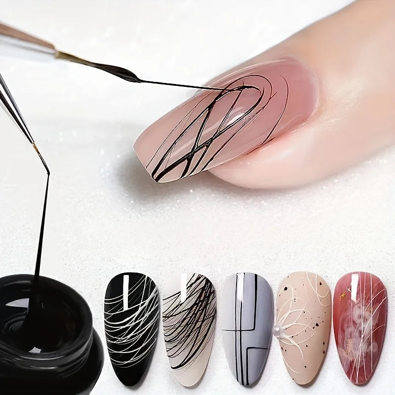 Esmalte de Gel Elástico para Decoración de Uñas, para Tallar y Pintar Diseños, 4 Colores